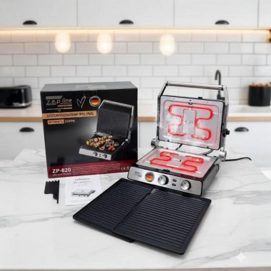 Электрогриль Zepline ZP-820: Мощность 3500 Вт и съемные пластины