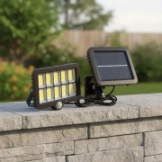 Уличный LED аккумуляторный светильник прожектор с датчиком движения на солнечной батарее GL-10 cob 2400mA