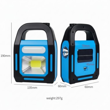 Аккумуляторный кемпинговый фонарь переносной HB-9707A-1LED+COB+LED Power Bank портативный