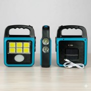 Фонарь прожектор USB с солнечной панелью и повербанком Solar LED light HS-8020 60 Вт водозащита IP65