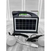 Портативная зарядная станция Cclamp CL-13 с солнечной панелью на 2 лампочки с фонарем и Power Bank