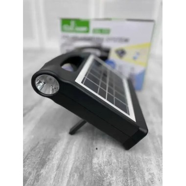 Портативная зарядная станция Cclamp CL-13 с солнечной панелью на 2 лампочки с фонарем и Power Bank Портативная зарядная станция Cclamp CL-13 с солнечной панелью на 2 лампочки с фонарем и Power Bank