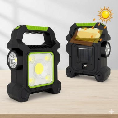 Светодиодный фонарь JY-258B с тремя режимами свечения и солнечной панелью