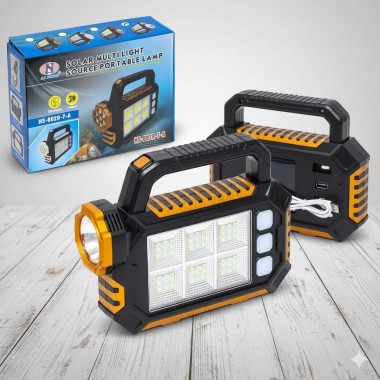 Фонарь ручной на солнечной батарее с боковой панелью LED лампа 3 режима освещения HS-8029-1-A Фонарь ручной на солнечной батарее с боковой панелью LED лампа 3 режима освещения HS-8029-1-A