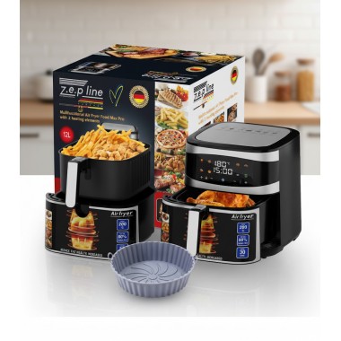 Кухонная аэрофритюрница Zepline ZP-216 на 8,8 л, 4200 Вт, мультипечь с большой чашей, фритюрница без масла