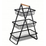 Фруктовница Лофт 3 яруса, металлическая корзина-органайзер для кухни на стол