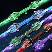Детский световой меч вращающийся 7 цветов — игрушка, подарок, световой меч