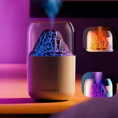 Ультразвуковой увлажнитель воздуха в стиле вулкана LAMP JSQ-1 280 мл Аромадиффузор-ночник для дома Ультразвуковой увлажнитель воздуха в стиле вулкана LAMP JSQ-1 280 мл Аромадиффузор-ночник для дома