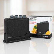 Набор разделочных досок Zepline ZP-00220 Черный — 5 предметов с подставкой