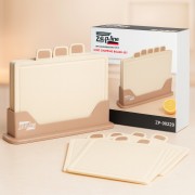 Кухонный набор досок Zepline ZP-00220 Коричневый — 5 штук, с удобной подставкой