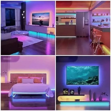 Умная светодиодная гирлянда LED RGB 5050, 5 м, водонепроницаемая IP67, многоцветная подсветка, с USB питанием 5.5V Умная светодиодная гирлянда LED RGB 5050, 5 м, водонепроницаемая IP67, многоцветная подсветка, с USB питанием 5.5V