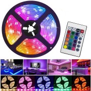 Умная светодиодная гирлянда LED RGB 5050, 5 м, водонепроницаемая IP67, многоцветная подсветка, с USB питанием 5.5V