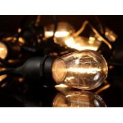 Ретро гирлянда из 10 акриловых ламп на 5 м от сети 220 Вт SFK-12 цвет свечения Теплый белый