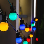Гирлянда уличная разноцветные шары 5 м / 10 лампочек / IP65 SFK-47