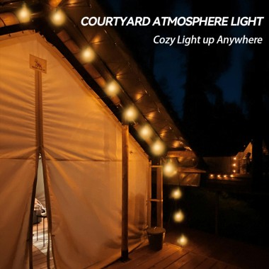 Гирлянда ретро-лампы подвесные 220 В, тёплый свет, уличная SFK-49