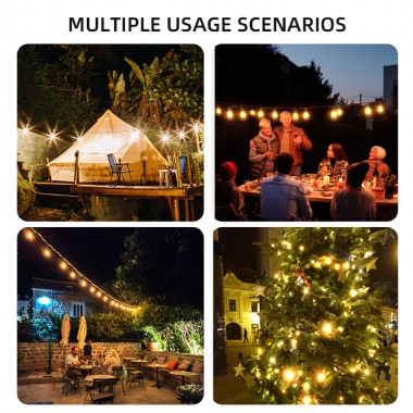 Гирлянда ретро-лампы подвесные 220 В, тёплый свет, уличная SFK-49