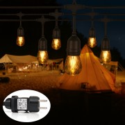 Ретро гирлянда из 10 акриловых ламп на 5 м от сети 220 Вт SFK-12 цвет свечения Теплый белый