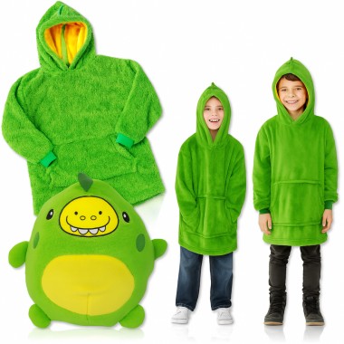 Детский плед-толстовка Huggle Hoodie «Лесное приключение» (зелёный) — уютный плед-худи 3 в 1 для игр и отдыха Детский плед-толстовка Huggle Hoodie «Лесное приключение» (зелёный) — уютный плед-худи 3 в 1 для игр и отдыха