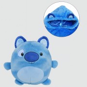 Детский плед-толстовка Huggle Hoodie «Морской бриз» (синий) — тёплый флисовый плед с рукавами и капюшоном