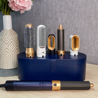 Стайлер 5 в 1 HAIR – мультистайлер с 5 насадками для укладки, Синий выпрямления и объёма волос