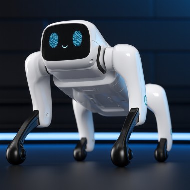 Интерактивная робот-собака Mech Guardian QF660-2 с пультом управления и подсветкой