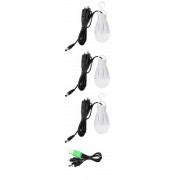 Ручной аккумуляторный светодиодный фонарь с солнечной батареей функцией PowerBank и 3 лампочками OK-718S-B