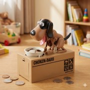 Интерактивная копилка-собака My Dog Piggy Bank SN27, «голодный пёсик», поедающая монеты, детская игрушка