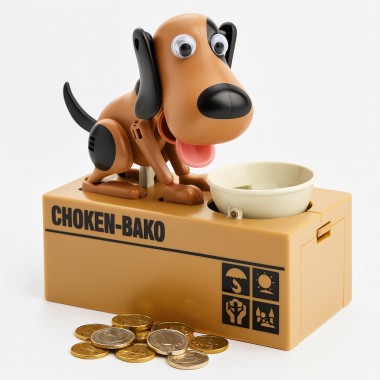 Интерактивная копилка-собака My Dog Piggy Bank SN27, «голодный пёсик», поедающая монеты, детская игрушка