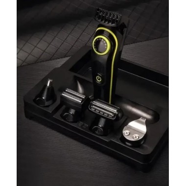 Машинка для стрижки волос 5 в 1 Kemei KM-696 Черный Триммер для стрижки и окантовки бороды