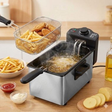 Электрическая фритюрница SOKANY WJ-800, 3,5 л, 2000 Вт, с крышкой, съёмной чашей и защитой от перегрева Электрическая фритюрница SOKANY WJ-800, 3,5 л, 2000 Вт, с крышкой, съёмной чашей и защитой от перегрева
