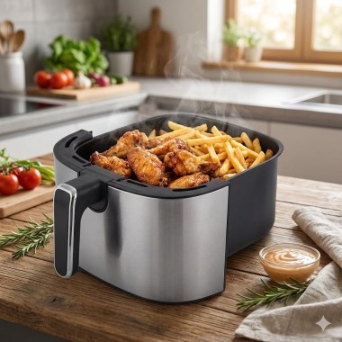 Аэрофритюрница Sokany SK 10052 1700W Аэрогриль безмасляная мультипечь для приготовления без масла 7 л с сенсорным управлением Аэрофритюрница Sokany SK 10052 1700W Аэрогриль безмасляная мультипечь для приготовления без масла 7 л с сенсорным управлением