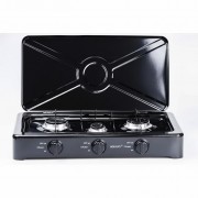 Настольная газовая плита Sokany SK07003 на 3 конфорки / Настольная плита газовая / Газовый Таганок