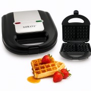 Вафельница Sokany KJ-108W антипригарное покрытие Черный 750 Вт