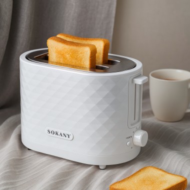 Двойной бытовой тостер для хлеба и 7 температурных режимов Sokany SK-08111 с режимом подогрева 750 Вт Двойной бытовой тостер для хлеба и 7 температурных режимов Sokany SK-08111 с режимом подогрева 750 Вт