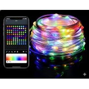 Светодиодная RGB 10м гирлянда на елку или новогоднего декора в дом или на улицу водонепроницаемая IP65 с управлением SMART