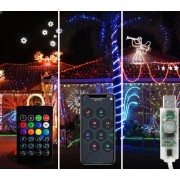 Светодиодная RGB 10м гирлянда на елку или новогоднего декора в дом или на улицу водонепроницаемая IP65 с управлением SMART