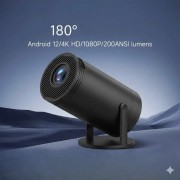 Портативный 4K UHD мини-проектор Magcubic HY300 Черный Android 12 С поддержкой Wi-Fi Bluetooth