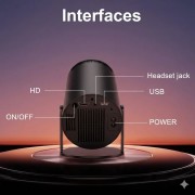 Портативный 4K UHD мини-проектор Magcubic HY300 Черный Android 12 С поддержкой Wi-Fi Bluetooth