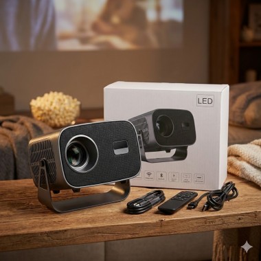 Портативный смарт-проектор V8 4K на Android 11 с Wi-Fi 2.4G/5G и Bluetooth 5.0