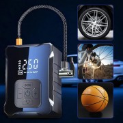 Автомобильный аккумуляторный компрессор с насадками и LED-фонариком М-007