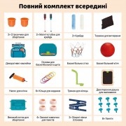 Детский двусторонний мольберт OLEOCA 4-в-1 с магнитной доской, меловой доской и набором аксессуаров