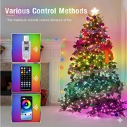 Уличные огни 10 м Smart Bluetooth App Control – светодиодная LED гирлянда 100 LED, RGB, USB, IP65, музыкальная