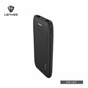 Повербанк LENYES PX167 10000 mAh с LED-индикатором и 2 USB, черный
