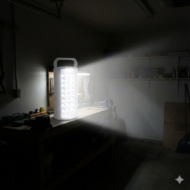 Аварийный аккумуляторный фонарь белый корпус HER-TEX HT-2626, 24 LED, USB, до 80 часов