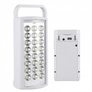 Аварийный аккумуляторный фонарь белый корпус HER-TEX HT-2626, 24 LED, USB, до 80 часов