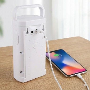 Аварийный аккумуляторный фонарь белый корпус HER-TEX HT-2626, 24 LED, USB, до 80 часов