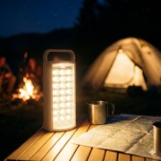 Аварийный аккумуляторный фонарь белый корпус HER-TEX HT-2626, 24 LED, USB, до 80 часов