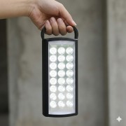 LED-фонарь аккумуляторный черный корпус HER-TEX HT-2626, 24 диода, USB, до 80 часов