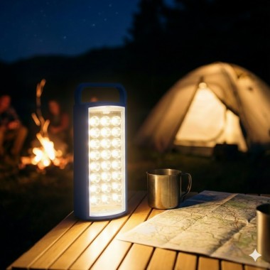 Перезаряжаемый LED-фонарь Синий корпус HER-TEX HT-2626, 24 LED, USB, до 80 часов