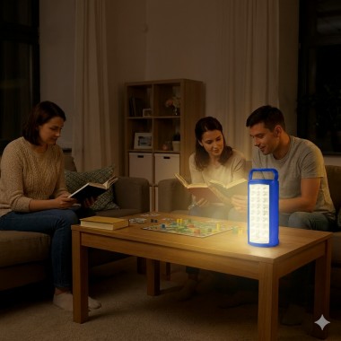 Перезаряжаемый LED-фонарь Синий корпус HER-TEX HT-2626, 24 LED, USB, до 80 часов